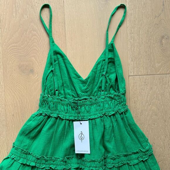 Green Thin Strap Dress - Picture 3 of 3